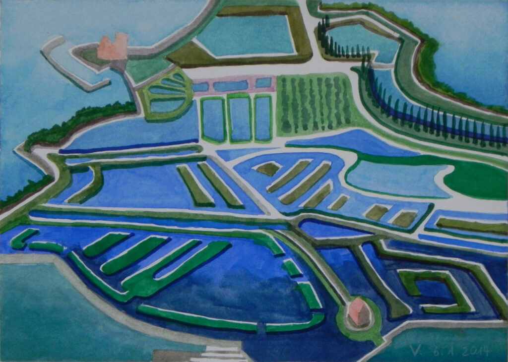 La laguna, Aquarell,2014, 21 x 29.7 cm