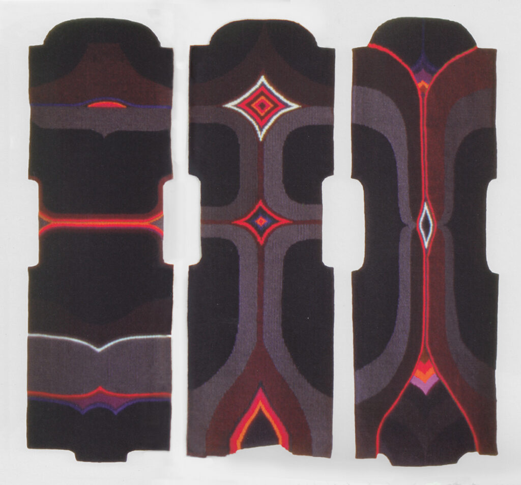 Drei Stadien, 1973, Tapisserie 37, Wolle, 174 x 180 cm